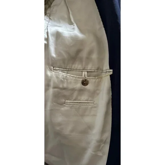PAUL STUART Sport Blazer 100% Wool Navy Blue Jacket Gold Buttons Size 48/XLong